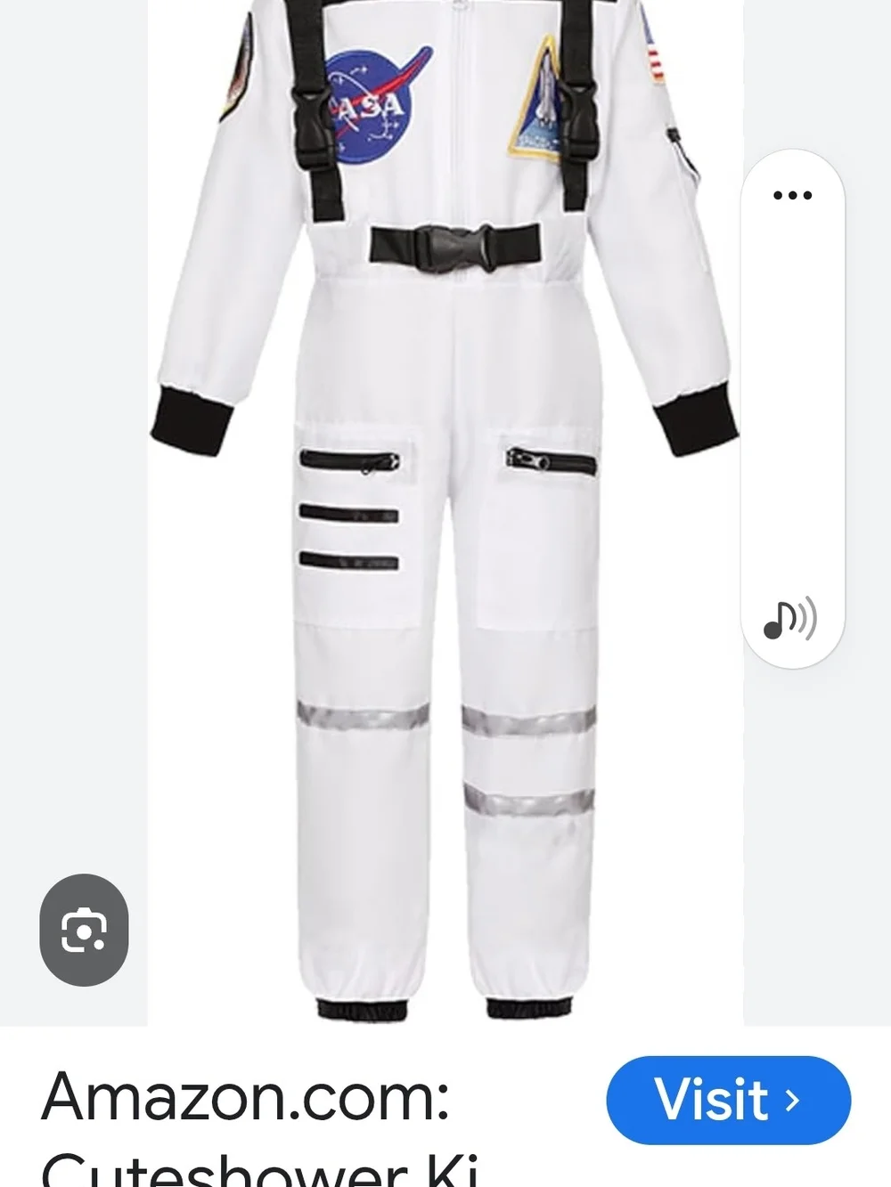 Kids Astronaut Costume for Boys Girls Space Jumpsuit